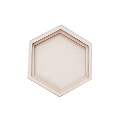 Шестиугольник Деревянная рамка для фотографий, фоторамка с вышивкой своими руками, для настенного или настенного украшения дома, шестиугольник, 70x60 мм