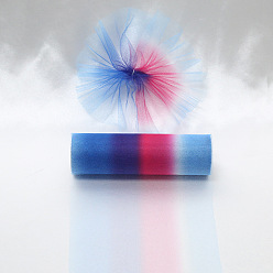 Разноцветный Ленты сетки деко полиэстера, Тюлевая ткань радужного градиента цвета, для подарочной упаковки diy craft, украшение стены домашней вечеринки, красочный, 5-7/8 дюйм (150 мм), около 10.00 ярдов (9.14 м) / рулон