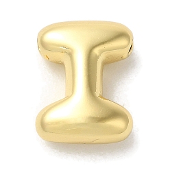 Letter I Brass Pendants, Long-Lasting Plated, Real 18K Gold Plated, Letter I, 10x7.5x3.5mm, Hole: 1.2mm