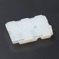 White DIY Capslock Keycap Silicone Mold, with Lid, Resin Casting Molds, For UV Resin, Epoxy Resin Craft Making, White, 70x46x14mm