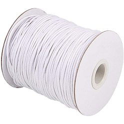 Белый Воском хлопчатобумажная нить шнуры, белые, 1.5 мм, около 100 ярдов / рулон