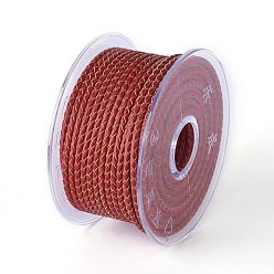 Индийский Красный Оплетенный шнур из натуральной кожи, кожаный шнур ювелирных изделий, ювелирные изделия DIY делает материал, Индийская красная, 5 мм, около 21.87 ярдов (20 м) / рулон
