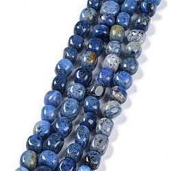 Gemstone Naturstein Perlen Stränge, gefärbt, Nuggets Trommelstein, 6.5~15x7~14x7~14 mm, Bohrung: 1~1.4 mm, ca. 32~33 Stk. / Strang, 15.16~ 15.75 Zoll (38.5~40 cm)