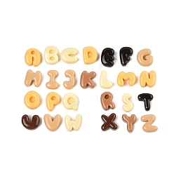 Letter Непрозрачные кабошоны из смолы, разноцветные, буквы, 11~13.5x 8~12x5.5 мм