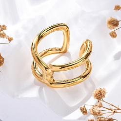 Золотой Узел 304 открытое манжетное кольцо из нержавеющей стали, золотые, 12 мм, внутренний диаметр: 17.6 мм