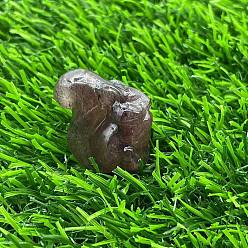 Клубничный Кварц Натуральная клубничная кварцевая резная статуя белки, украшение для дома, Статуэтки по фен-шуй для украшения домашнего офиса, 30 мм