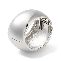 Платина Широкие браслеты из сплава на шарнирах, массивные браслеты для женщин, платина, Внутренний диаметр: 5.2x6.1 cm