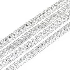Gainsboro Unwelded Aluminum Curb Chains, Gainsboro, 7x5x1.4mm