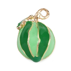 Арбуз Сплав эмали прелести, фрукты, золотые, арбуз, 12.5x8x7 мм, отверстие : 1.2 мм