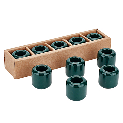 Dark Slate Gray Porcelain Candle Holder, Candle Jar, Column, Dark Slate Gray, 3.2x3.2cm, Inner Diameter: 1.75cm, 5pcs/box