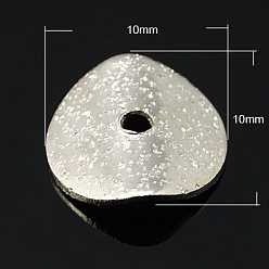 Platin Farbe Legierung wellige Spacer Perlen, Twist, Platin Farbe, 10x10x0.5 mm, Bohrung: 1 mm