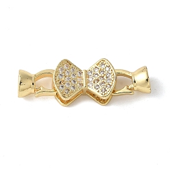 Настоящее золото 18K Латунный паве из прозрачного кубического циркония с застежками, без свинца и без кадмия, долговечный, стойки покрытие, бантом, реальный 18 k позолоченный, 31 мм