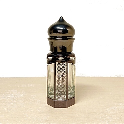 Peru Glas-Rollerball-Flaschen, Flaschen mit ätherischen Ölen, mit Aludeckel, Peru, 2.2x2.2x5.2 cm, Kapazität: 3 ml (0.10 fl. oz)