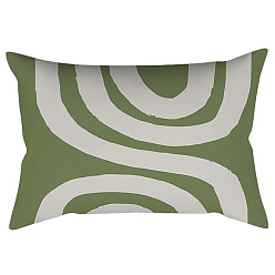 Arch Fundas de almohada de poliéster abstractas de geometría de estilo nórdico serie verde, fundas de colchón, para sofá cama, Rectángulo, arco, 300x500 mm