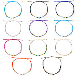 (52) Непрозрачная лаванда 11шт 11 цвета регулируемые стеклянные бусины плетеные браслеты из бисера, украшения из ракушек и звезд для женщин, разноцветные