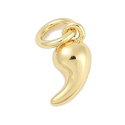 Настоящее золото 18K Латунные подвески, перец прелести, без свинца и без кадмия, долговечный, стойки покрытие, с целью перехода в кольце, реальный 18 k позолоченный, 95x4x3.5 мм