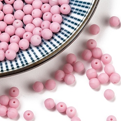 Flamingo Czech Glass Beads, Round, Flamingo, 4mm, Hole: 0.8mm, about 1170pcs/bag