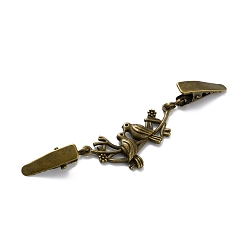 Античная Бронза Винтажные зажимы для кардигана из сплава, зажимы воротника свитера, птица, античная бронза, 100 мм