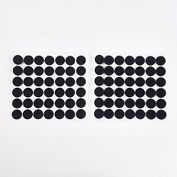 Black Nylon Magic Tapes, Adhesive Hook and Loop Tapes, Flat Round, Black, 15mm