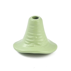 Светло-зеленый Тема Хэллоуина окрашенные распылением бусины из сплава, без свинца и без кадмия, ведьма шляпа, светло-зеленый, 8.5x11x8.5 мм, отверстие : 1.6 мм