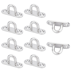 Stainless Steel Color 304 Stainless Steel Door Clasps, Stainless Steel Color, 45x15x21mm, Hole: 5mm