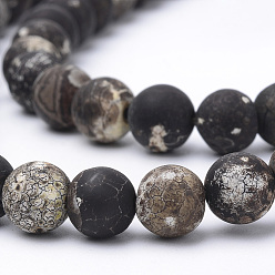 Black Dyed Natural Agate Beads Strands, Round, Black, 10~10.5mm, Hole: 1.2mm, about 36pcs/strand, 15.5 inch