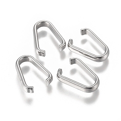 Нержавеющая Сталь Цвет Устойчивы к потускнению 201 быстроразъемные соединения из нержавеющей стали, связывающий кольца, цвет нержавеющей стали, 13.4x10x2.5 мм