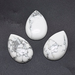 Говлит Природные кабошонов Говлит, слеза, 33~34x24x7 мм