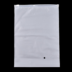 Белый Матовые полиэтиленовые пакеты для хранения ювелирных изделий на молнии, портативные мешочки-органайзеры для ювелирных изделий, прямоугольные, белые, 30.5x21.7x0.02 см