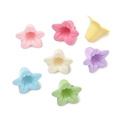 Mixed Color Baking Paint Opaque Acrylic Beads, May Bells, Mixed Color, 12x17x17mm, Hole: 1.7mm