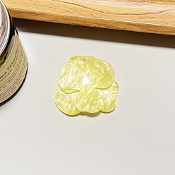 Шампанско-Желтый Непрозрачные акриловые подвески, , шампанское желтый, 3 мм, отверстие : 41x42.5x9.5 мм