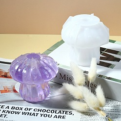 Белый Силиконовые формы, формы для литья смолы, для уф-смолы, изготовление изделий из эпоксидной смолы, гриб, белые, 87x90x84 мм