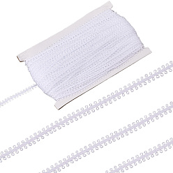 Белый Плетеная кружевная лента из полиэстера, для аксессуаров для одежды, украшение подарка, белые, 1/4 дюйм (8 мм)