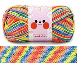 Разноцветный Шерстяная пряжа, пряжа для вязания крючком, для свитера, шапки, носков, детских одеял, сегмент окрашенный, красочный, 3.5~4 мм, около 185.91 ярдов (170 м) / моток