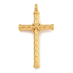 Золотой Ионное покрытие (ip) 304 большие подвески из нержавеющей стали, крест очарование, золотые, 65x35x9 мм, отверстие : 7.5 мм