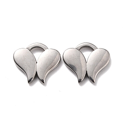 Stainless Steel Color Non-Tarnish 304 Stainless Steel Pendants, Butterfly, Stainless Steel Color, 14x16x2.5mm, Hole: 3.5x4mm