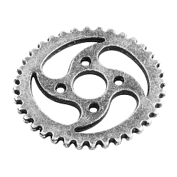 Античное Серебро Подвески в стиле стимпанк из тибетского сплава, без кадмия и без свинца, передача, античное серебро, 23x1 мм, Отверстие : 5 мм , около 534 шт / 1000 г