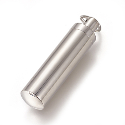 Нержавеющая Сталь Цвет 304 подвески из нержавеющей стали, открываемый, колонка, цвет нержавеющей стали, 37x9 мм, отверстие : 5 мм