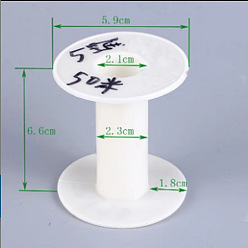 пшеница Пластиковые пустые катушки для проволоки, нить шпульки, цвет пшеницы, 6.6x5.9 см, Внутренний диаметр: 2.1 cm