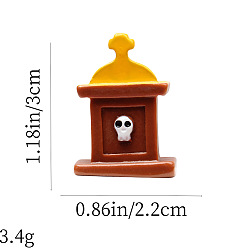 Cross Хэллоуин скульптура из смолы украшения дисплея, для домашнего офисного стола, крестик, 30x22 мм