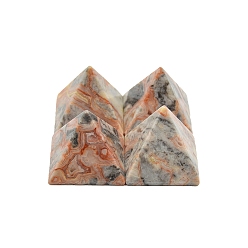 Сумасшедший Агат Натуральные сумасшедшие украшения из агатовой пирамиды, фигурка для украшения дома, энергетический камень рейки для исцеления, 40x40x35 мм