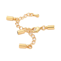 Настоящее золото 18K Стойка с покрытием латунные концы с цепью, без кадмия и без свинца, долговечный, реальный 18 k позолоченный, 84 мм