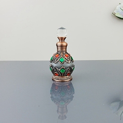 Красная Медь Ретро пустой стеклянный флакон для духов, для эфирных масел для ароматерапии лабораторный химический, многоразовая бутылка, Красная медь, 4x8.3 см, емкость: 15 мл (0.51 жидких унций)