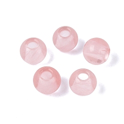 Kirsche Quarzglas Kirsche Quarzglasperlen, glatte Rundung, 8~8.5x7~8 mm, Bohrung: 3 mm
