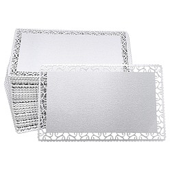 Silver Aluminum Blank Thermal Transfer Business Cards, with Laciness & Rectangle Plastic Box, Silver, 86x54x0.5mm, Box Size: 95.5x59.5x24.5mm, 100pcs/box