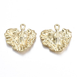 Light Gold Кованые подвески из сплава, без кадмия и без свинца, лист, золотой свет, 27x28.5x3 мм, отверстие : 3.5x2 мм