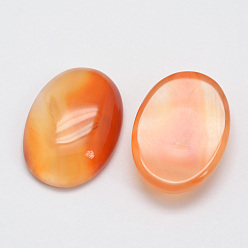 Красный Агат Природные сердоликовые кабошоны, овальные, 25x18x7~10 mm.