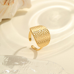 Golden 304 Stainless Steel Finger Rings, Oval, Golden, Inner Diameter: 15~20mm