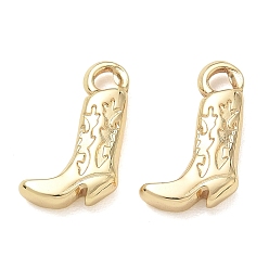 Oro 304 colgantes de acero inoxidable, amuletos de botas de vaquero, larga duración plateado, dorado, 21x12.5x4 mm, agujero: 2.5x3 mm