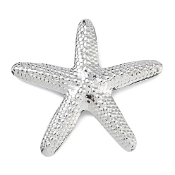 Нержавеющая Сталь Цвет 304 из нержавеющей стали большие кулоны, прелести морская звезда, цвет нержавеющей стали, 48x51x4 мм, отверстие : 2.5 мм